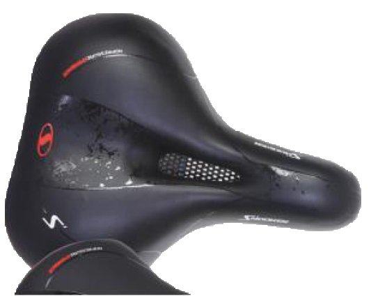 

Седло велосипедное VINCA SPORT, 260*220мм, комфортное, черное, VS 107, Черный