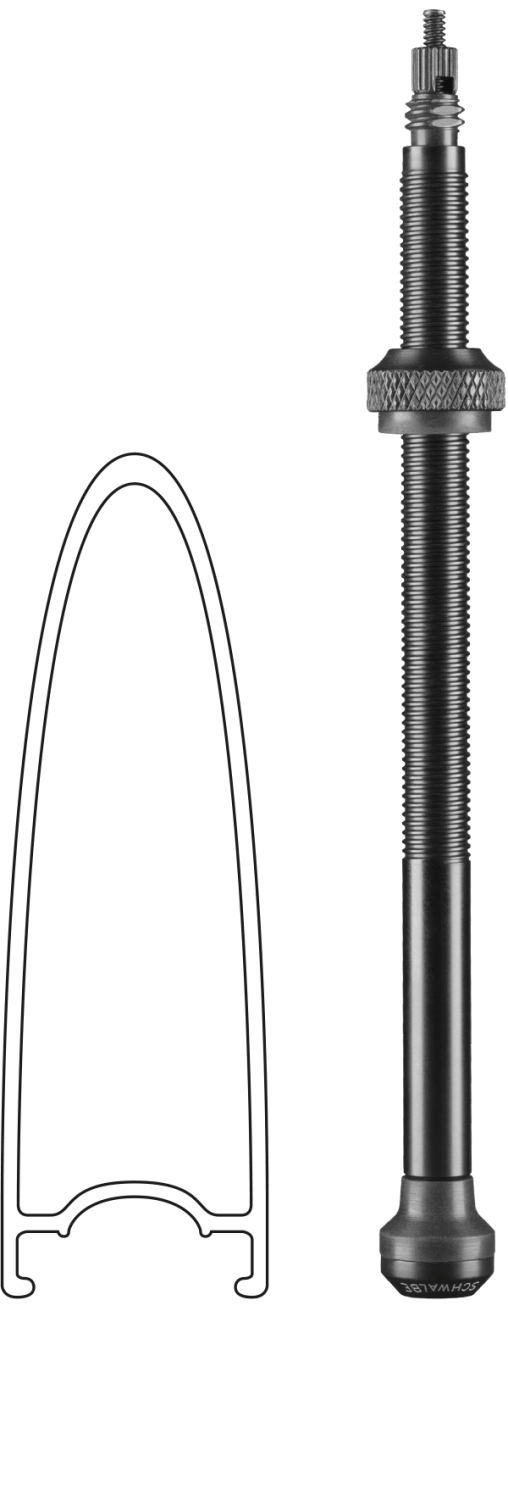 

Ниппель велосипедный SCHWALBE UTLV Tubeless Ventil, для бескамерной установки, 100 мм, Presta, 3472
