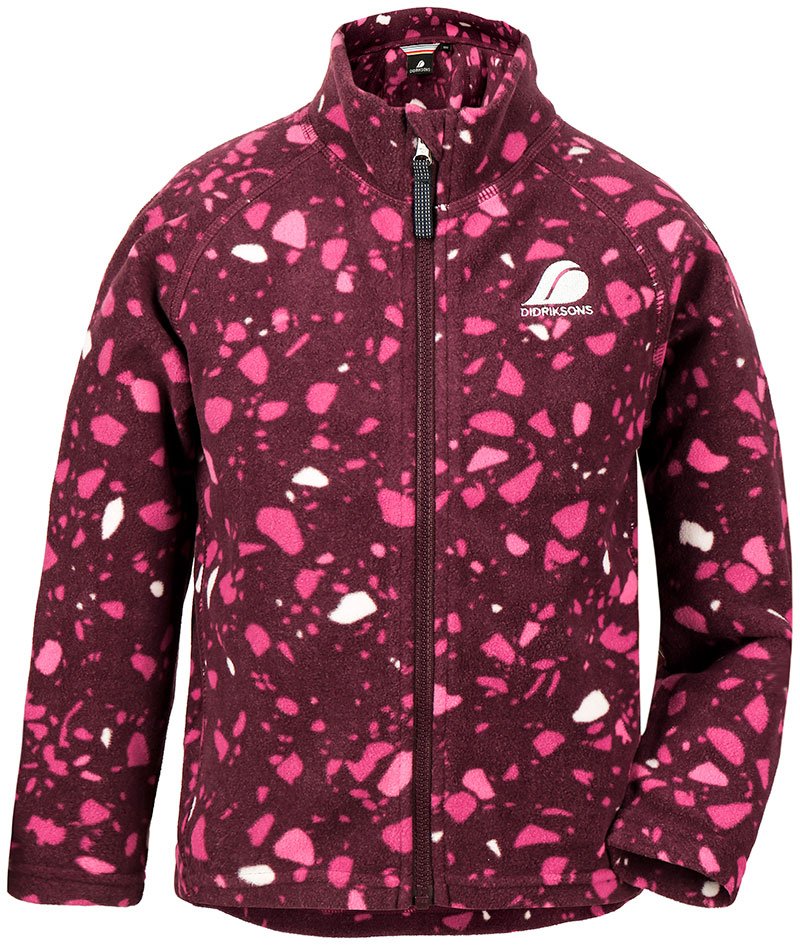Куртка детская Didriksons MONTE PR KID'S MICROFLEECE JKT, 956 камешки на сливовом, 503413