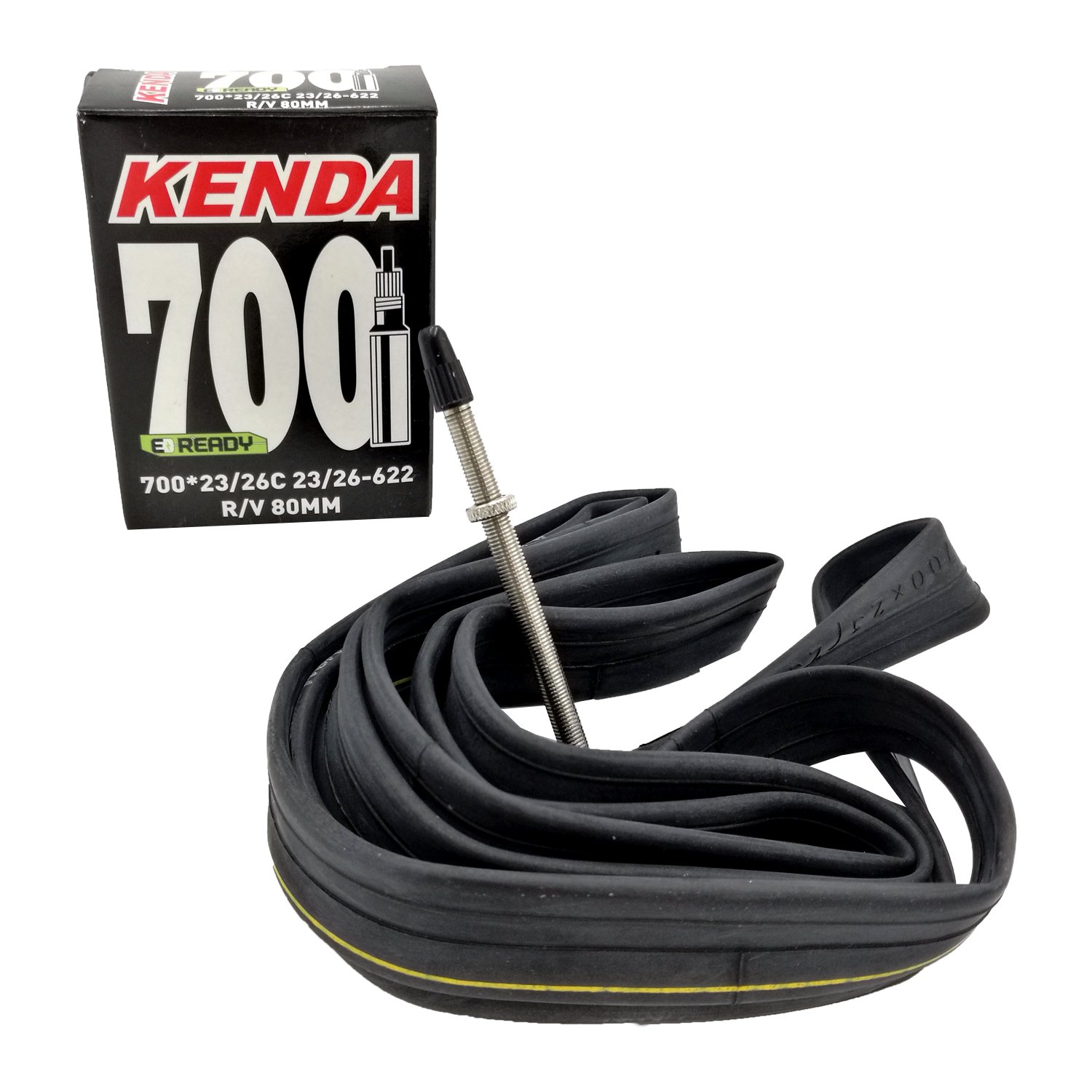Камера велосипедная Kenda, 700 x 23/26, 23/26-622, F/V, 80 mm, 516280 камера велосипедная welt 2018 kenda 29x 1 9 2 125 box packing