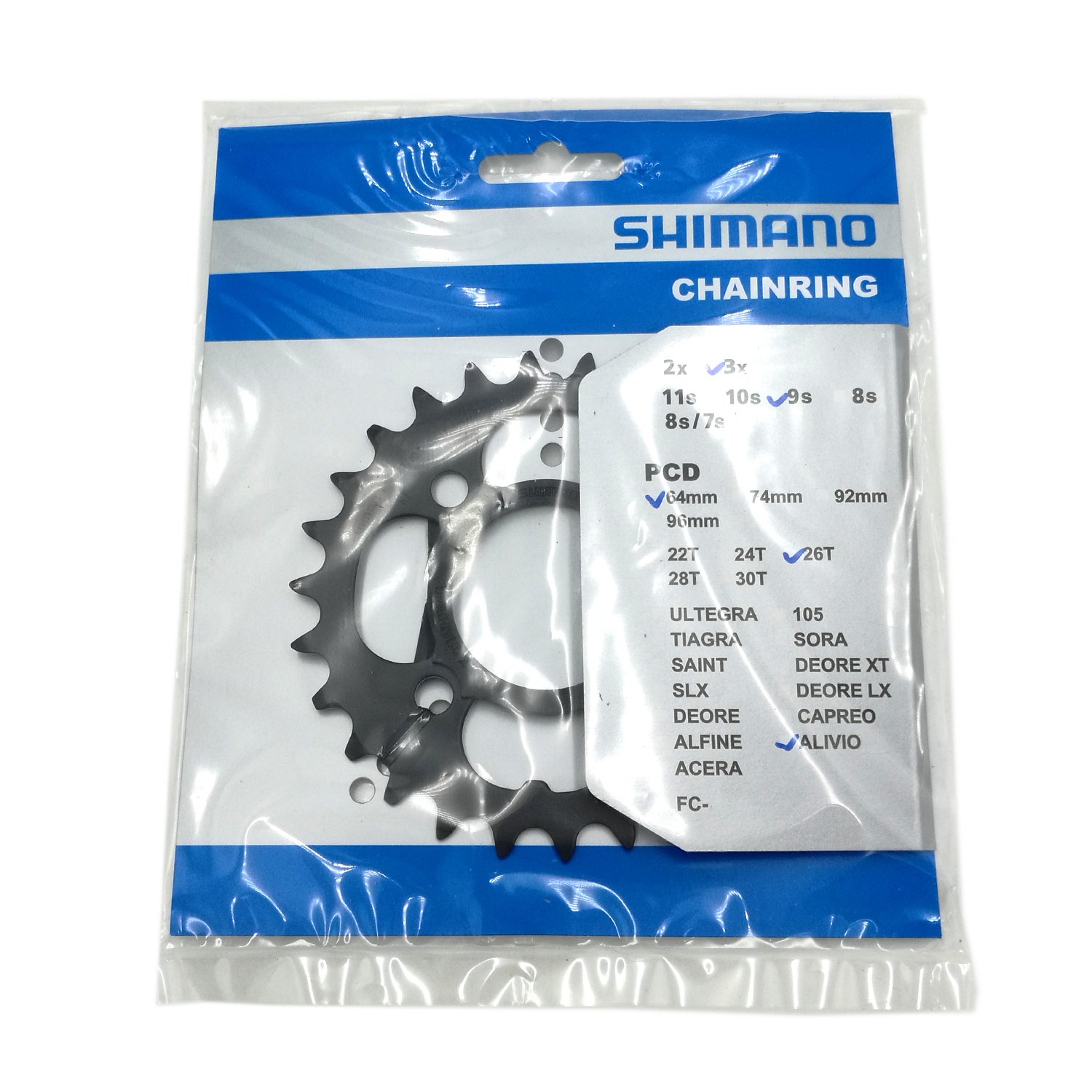

Звезда передняя SHIMANO, для FC-T4010, 26T, черный, Y1PN98030