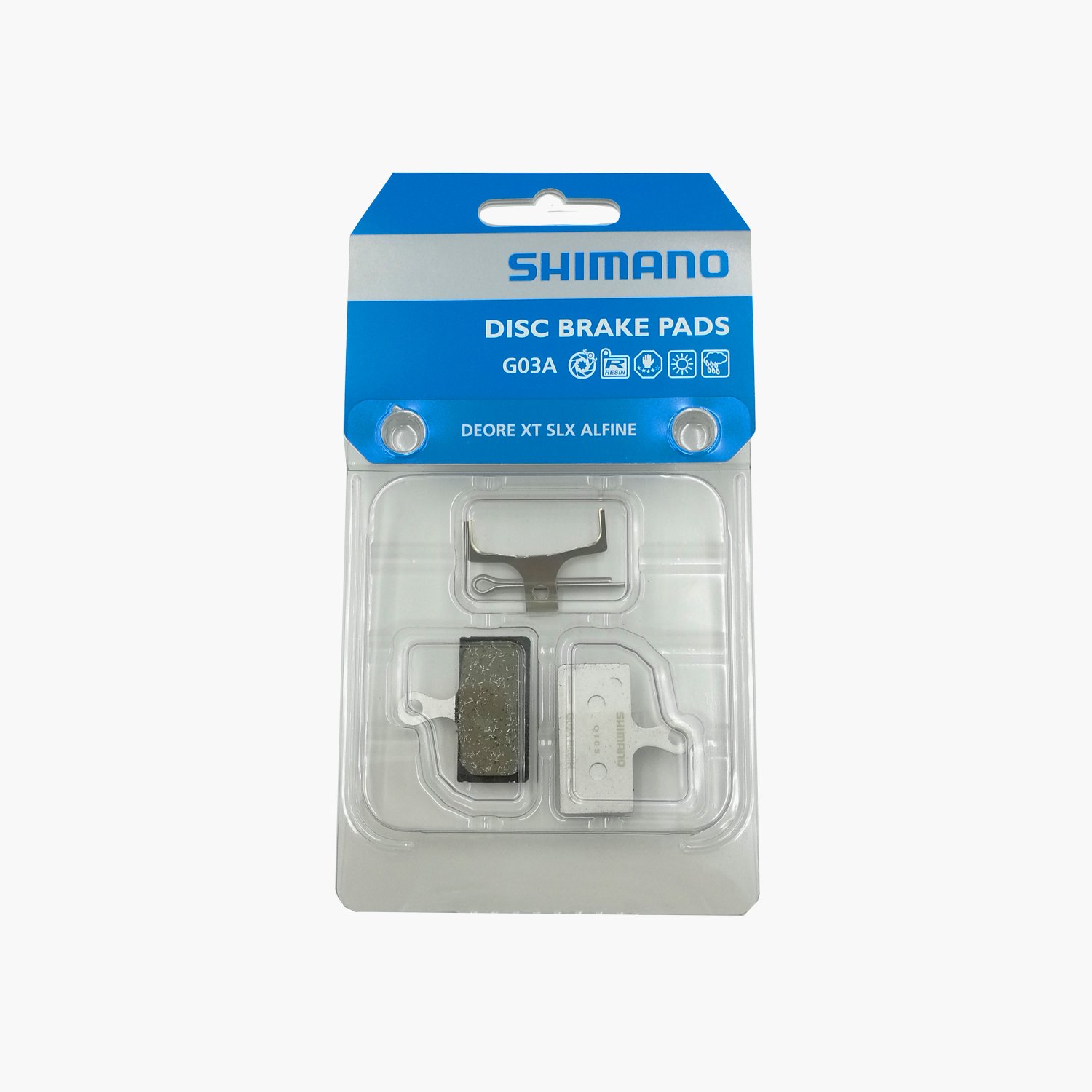 Тормозные колодки Shimano G03A, для дисковых тормозов, смола, пара, Y8LV98010 купить на ЖДБЗ.ру - фотография № 2