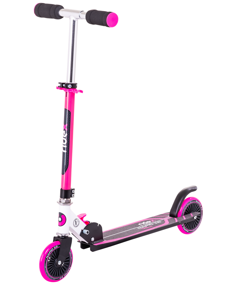 Самокат RIDEX Rapid 2, детский, складной, двухколесный, розовый велосипед foxx 20 brief розовый сталь