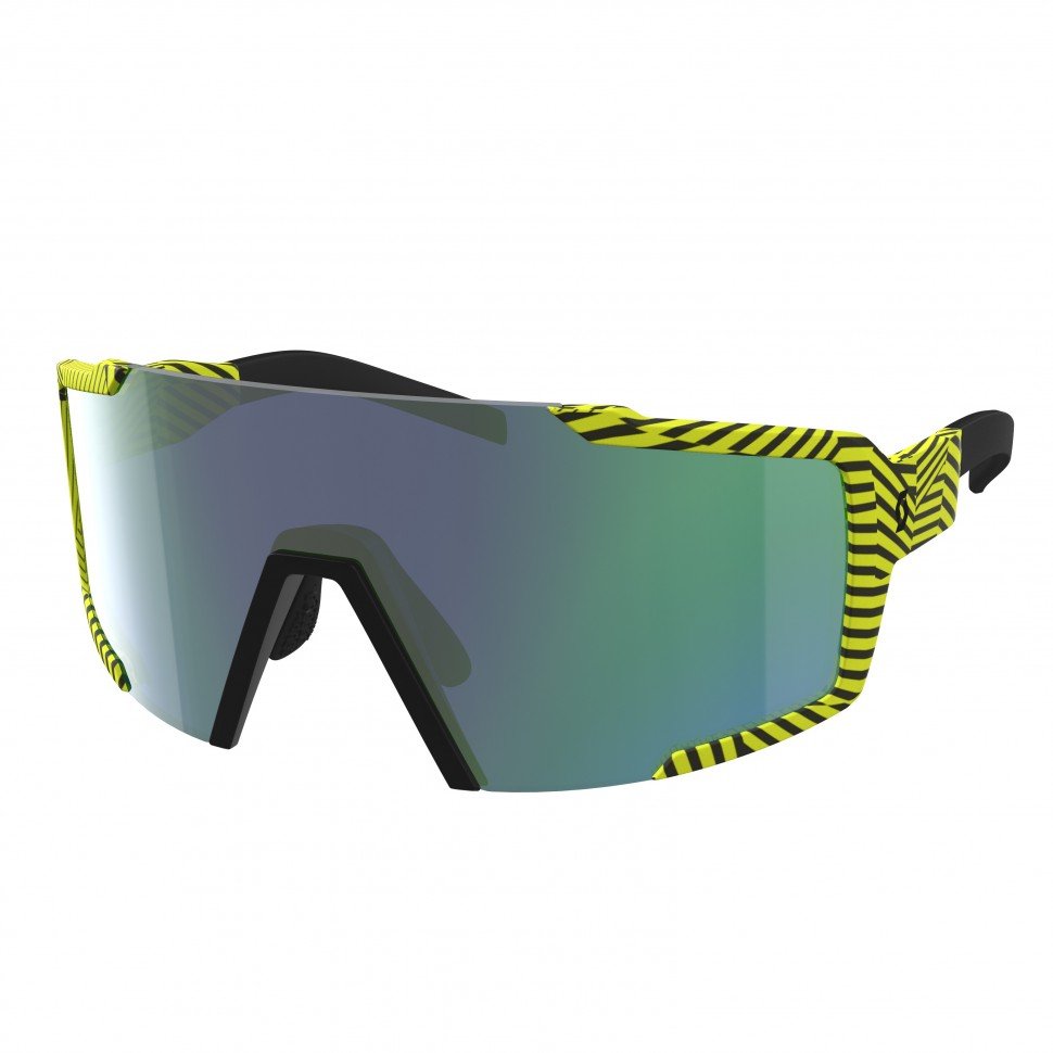 Очки велосипедные SCOTT Shield, солнцезащитные, black/yellow green chrome, ES275380-1040121