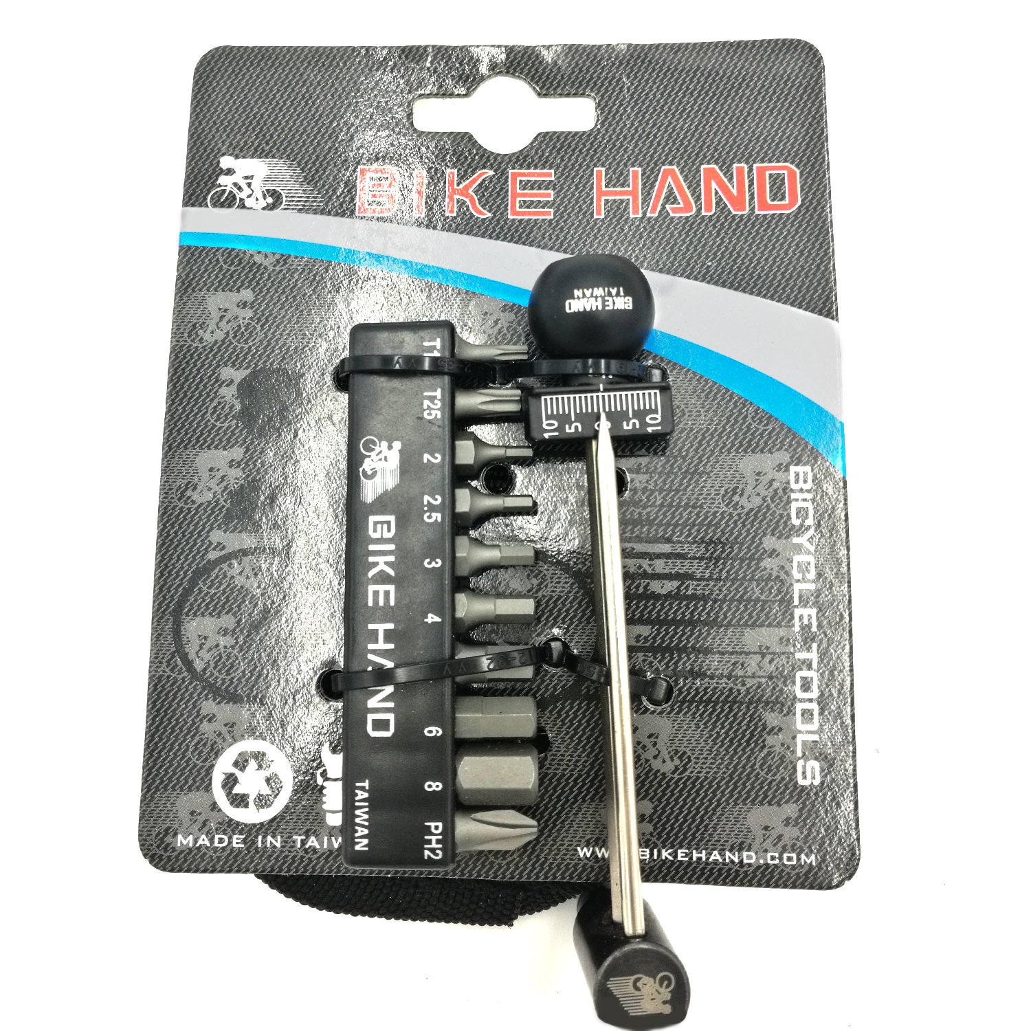фото Ключ динамометрический bike hand, 2-10nm, 2/2.5/3/4/5/6/8mm/+/t10/t25, yc-636