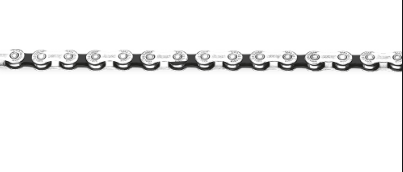 Цепь велосипедная ELVEDES, 9 скоростная, цвет: серебристый / черный. Увеличенная плотность покрытия, NOVE-91 цепь велосипедная elvedes 9 скоростная серебристый увеличенная плотность покрытия nove 91