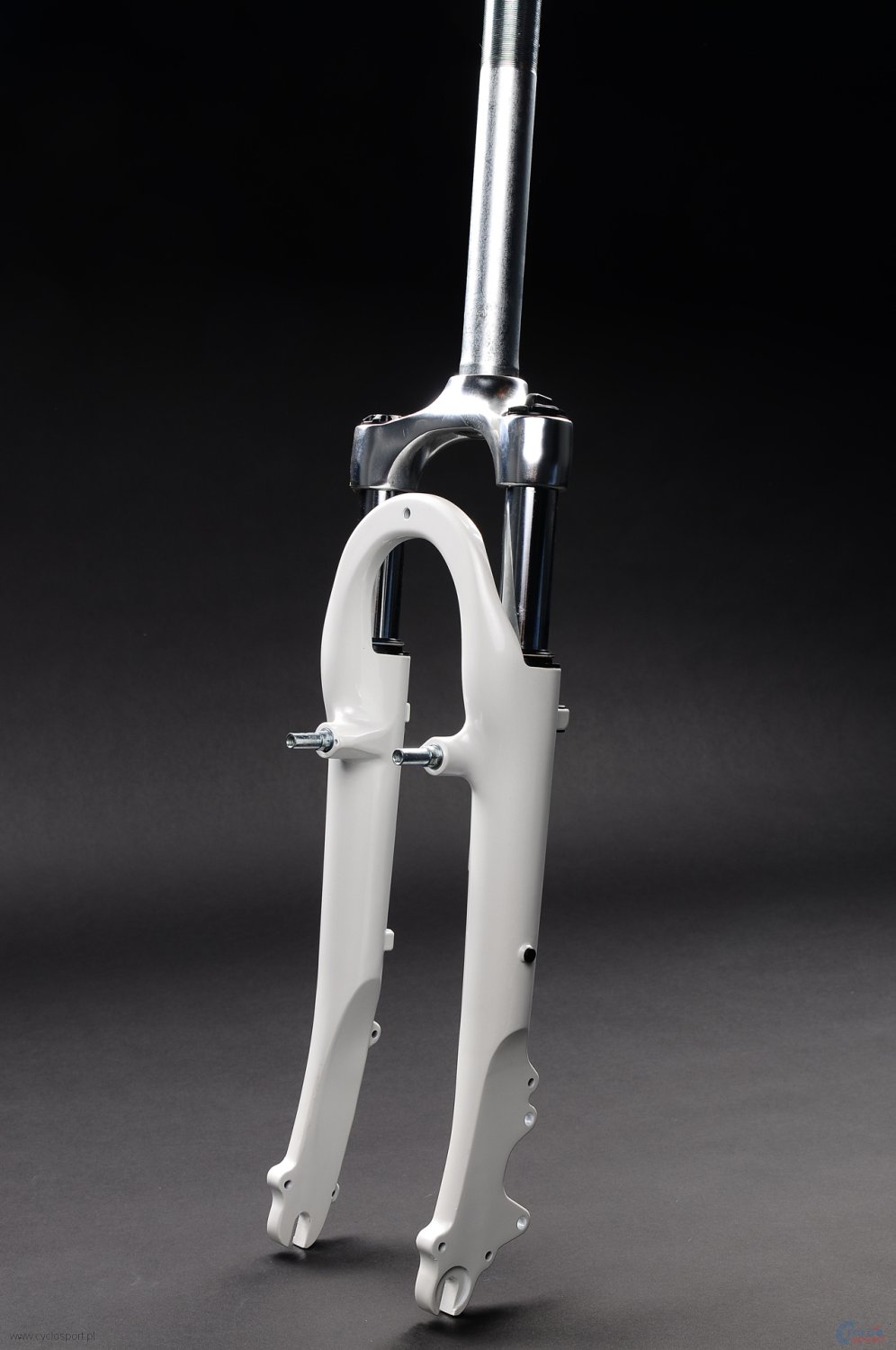 Велосипедная вилка Вилка велосипедная ZOOM YS-768, сталь, 26х1 1/8, ход 40мм, V+D, белая (без лого), 5-395303