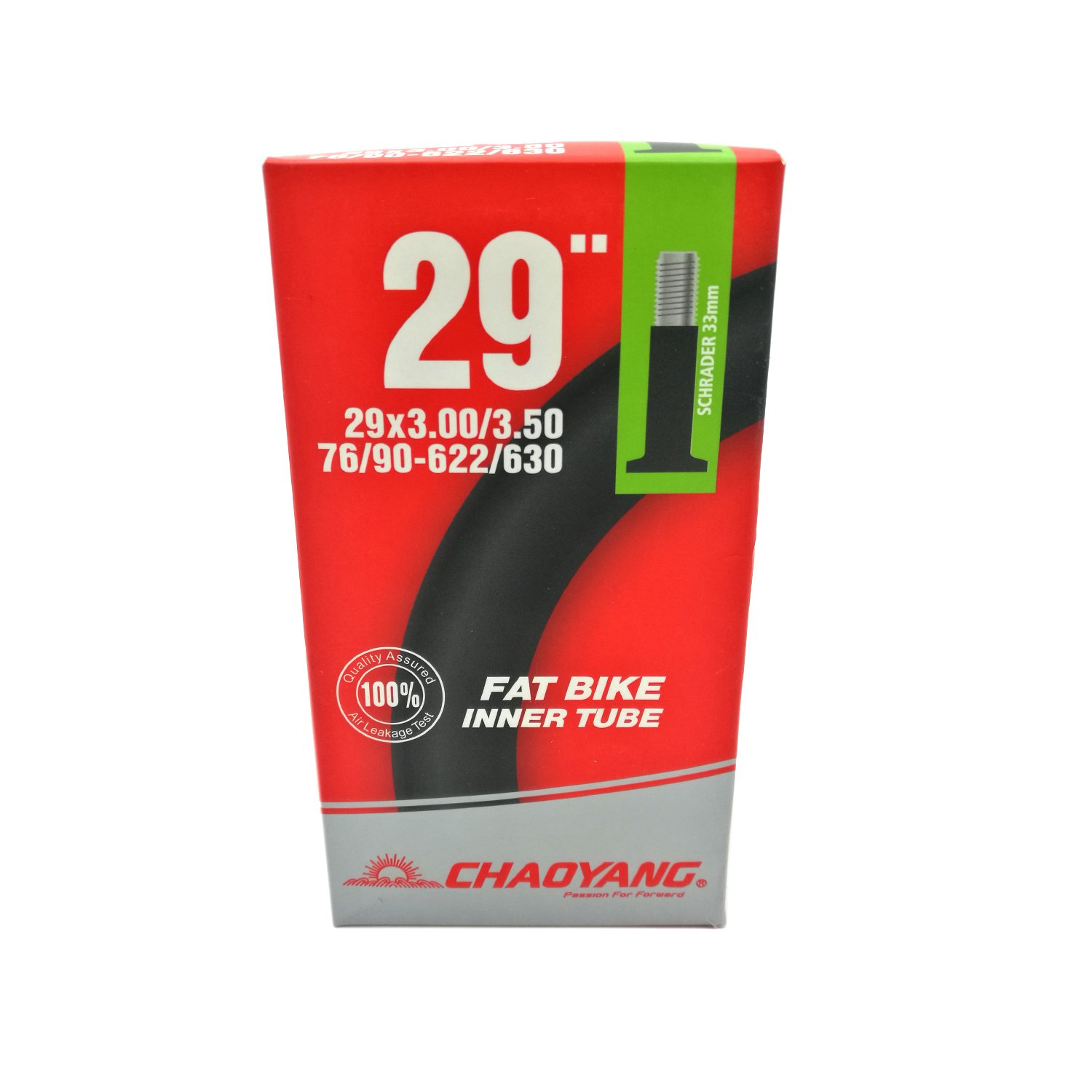 

Велокамера Chaoyang для велопокрышек серии FAT+ 29x3.0/3.5, 0.9 мм, автониппель 33см, черный, Y11300