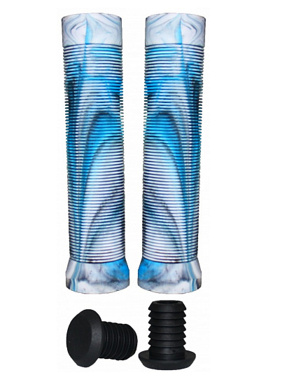 

Грипсы велосипедные Vinca Sport, 140мм, черно-голубые, H-G 128 mix blue, Синий
