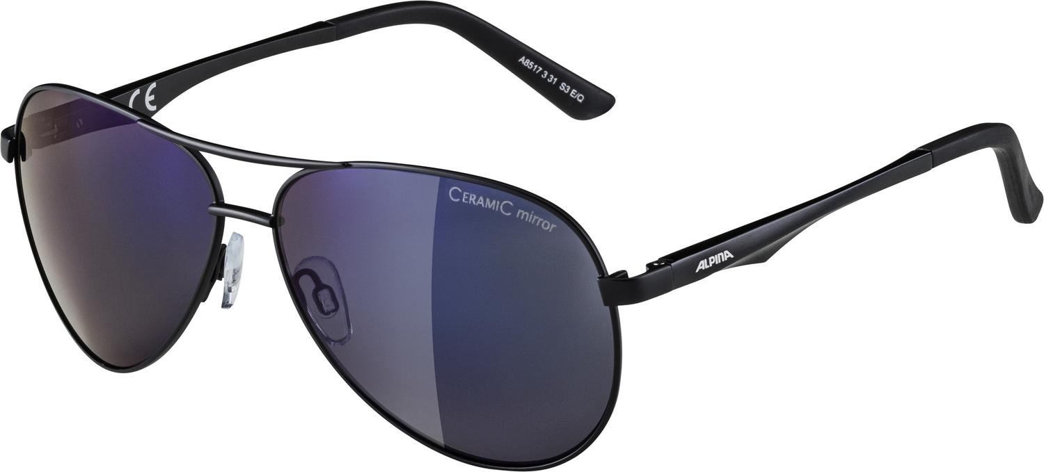 Очки велосипедные Alpina A 107, солнцезащитные, матовый чёрный, A8517331 очки для плавания atemi b101m чёрный зеркальные