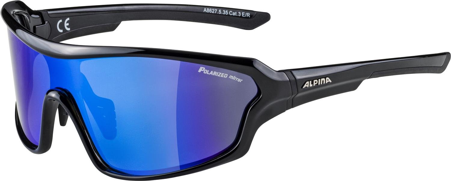 Очки велосипедные Alpina Alpina Lyron Shield P, черный, A8627535 очки велосипедные alpina lyron hr солнцезащитные white matt cyan blue mirror a86323 10
