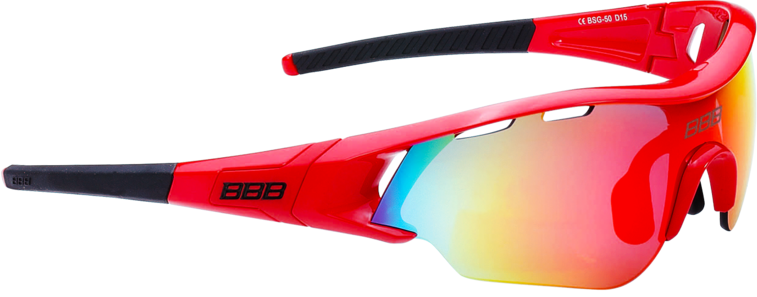 фото Очки велосипедные bbb summit pc smoke mlc, red lens красный- черный, bsg-50