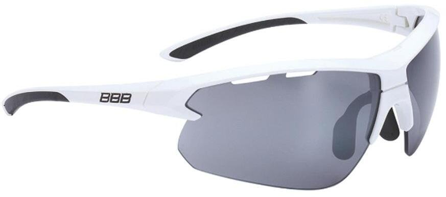 Очки велосипедные BBB Impulse PC Smoke, flash mirror lenses белый-черный, BSG-52 очки велосипедные bbb impress pc smoke lenses белый bsg 58