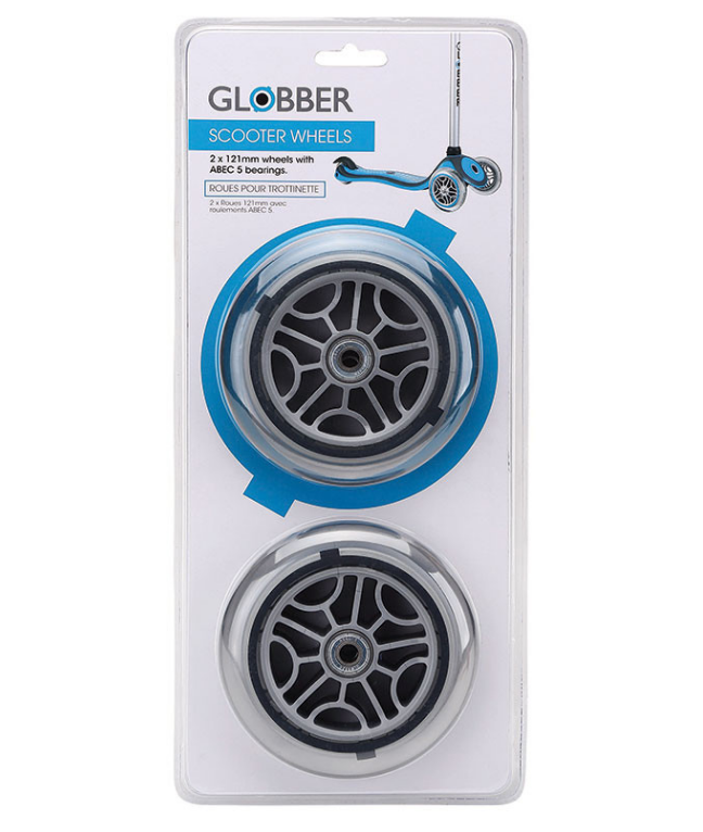 Колеса для самоката Globber WHEEL SET, 125 mm, для PRIMO / EVO / ELITE / FLOW 125, прозрачный, 526-008 адаптер для запасного колеса thule velospace xt 3bike spare wheel adapter 939400