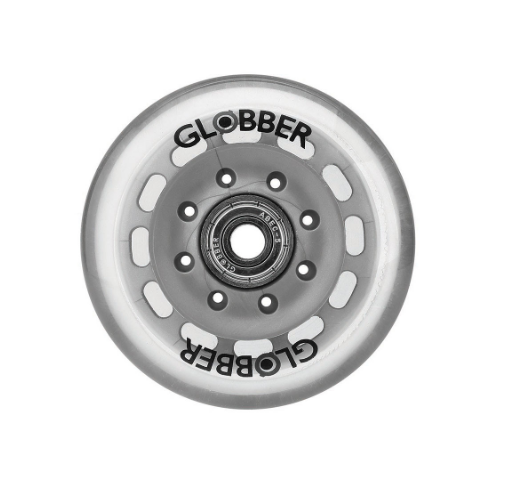 Колесо для самоката Globber WHEEL SET, 80 mm, для PRIMO / EVO, прозрачный, 526-010 globber комплект колес для самоката 125 мм lightning wheel set for primo evo elite flow 125