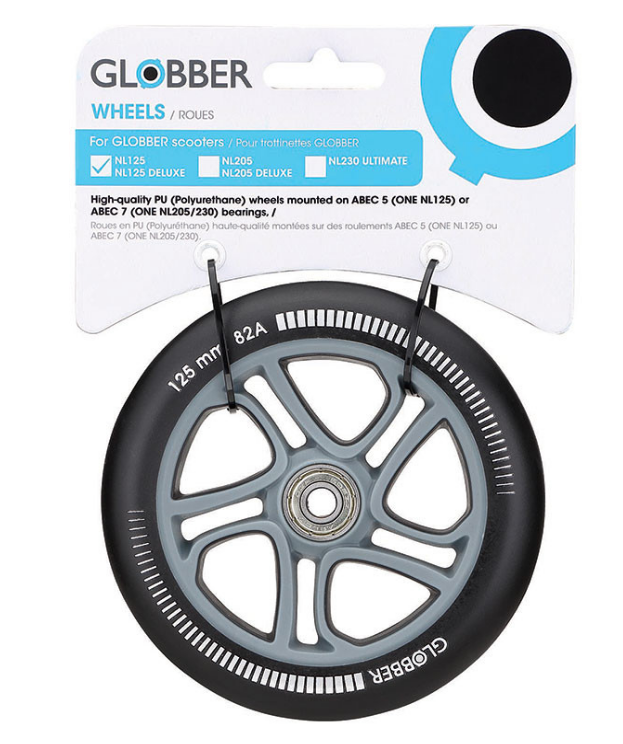 Колесо для самоката Globber ONE NL 125 wheel, черный, 526-013