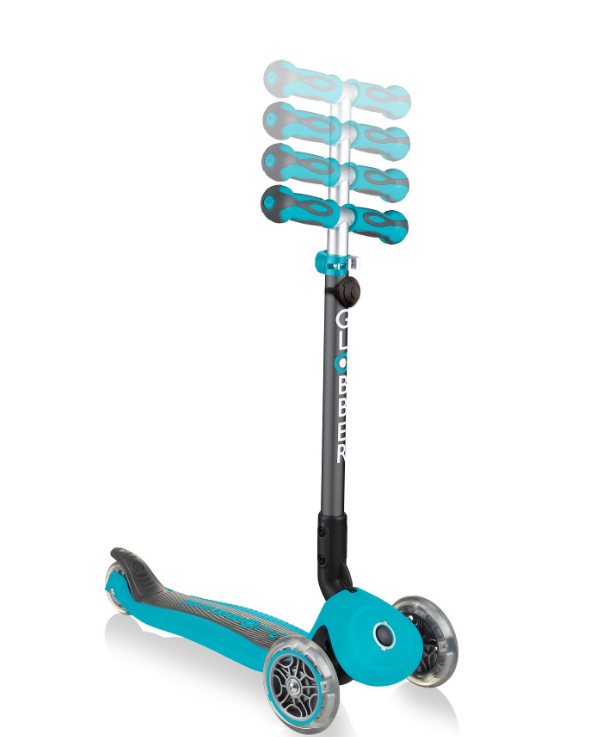 фото Самокат globber go up deluxe play light, детский, трансформер, трехколесный, складной, бирюзовый, 648-105