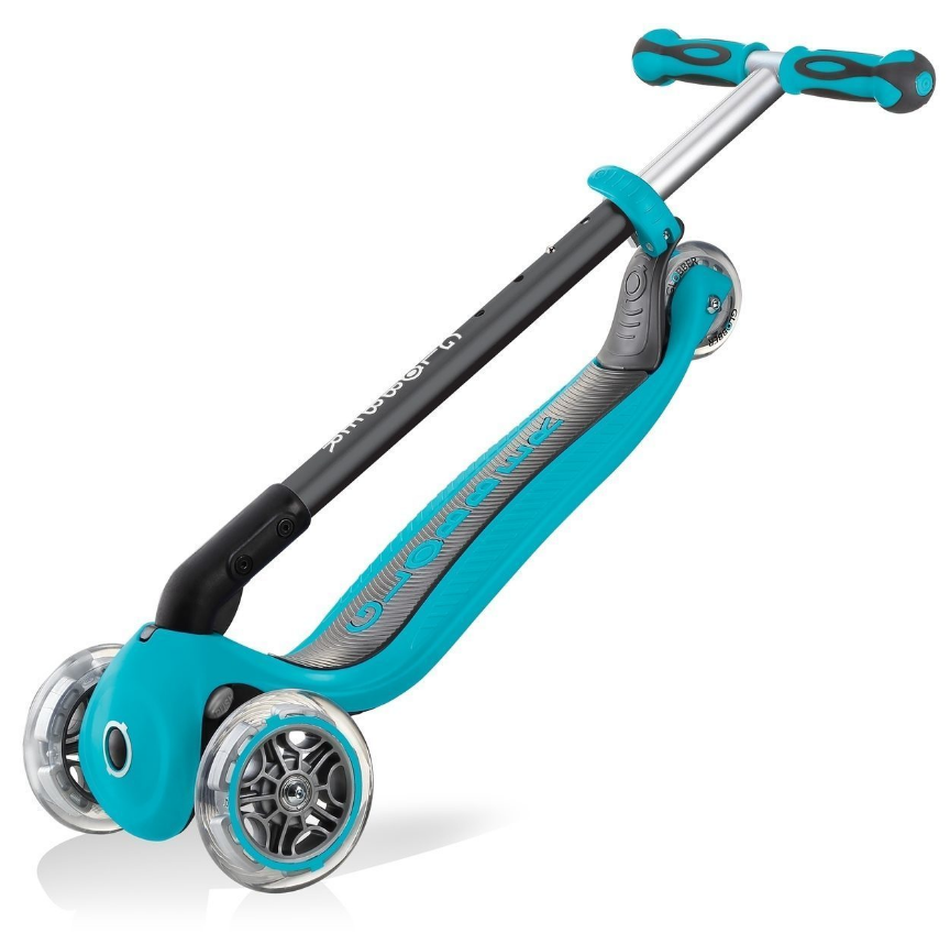 фото Самокат globber go up deluxe play light, детский, трансформер, трехколесный, складной, бирюзовый, 648-105