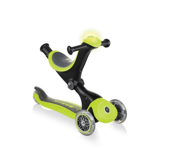 фото Самокат globber go up deluxe play light, детский, трансформер, трехколесный, складной, зеленый, 648-106
