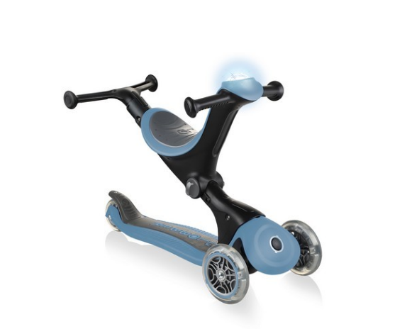 фото Самокат globber go up deluxe play light, детский, трансформер, трехколесный, складной, пастельно-синий, 648-200
