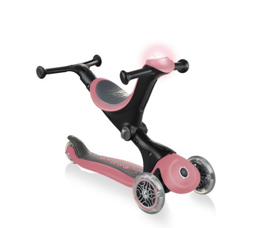 фото Самокат globber go up deluxe play light, детский, трансформер, трехколесный, складной, пастельно-розовый, 648-210