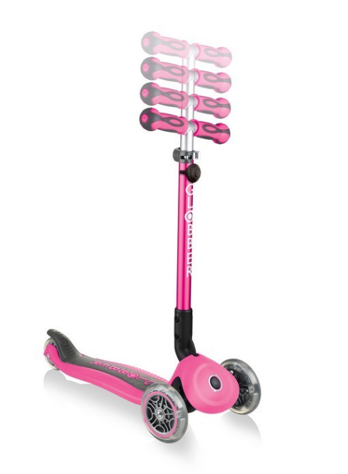 фото Самокат globber go up deluxe play light, детский, трансформер, трехколесный, складной, розовый, 648-110