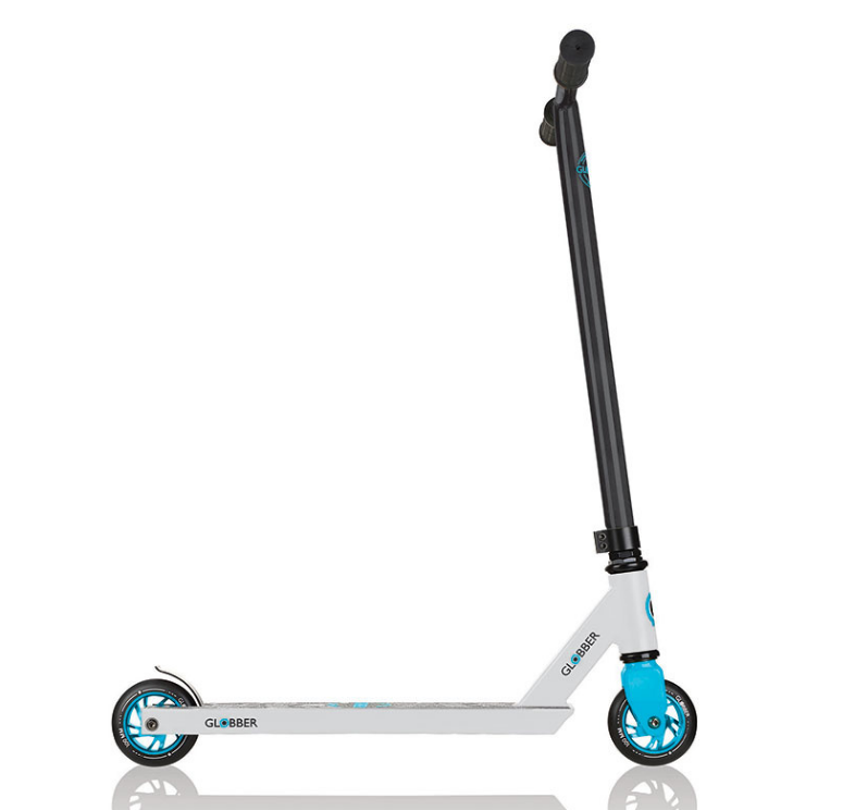 фото Самокат globber gs 360°, трюковый, двухколесный, нагрузка до 100 кг, белый, 620-009