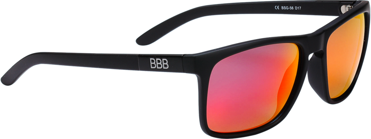 Очки велосипедные BBB, солнцезащитные. Town PZ PC MLC, red polarised lenses черный матовый, BSG-56
