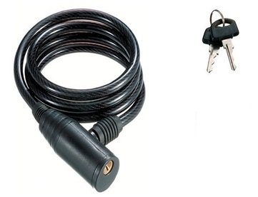 

Велозамок FORSE 102-109, 8х1200мм, тросовый, на ключ, черный, W0025