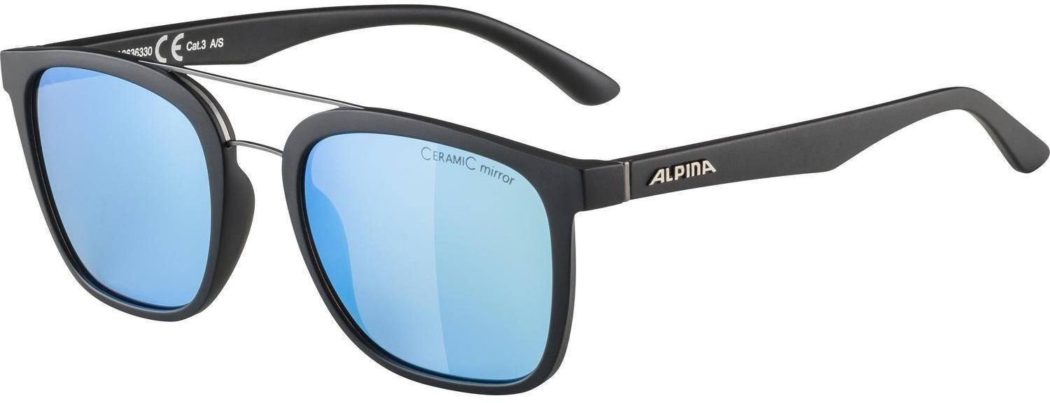 Очки велосипедные Alpina Caruma I, солнцезащитные, Black Matt/Blue Mirror, A8636330
