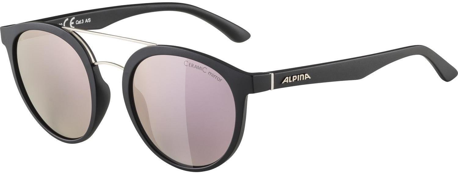 Очки велосипедные  Alpina Caruma II, солнцезащитные, Black Matt/Rose-Gold Mirror, A8637330 the mirror