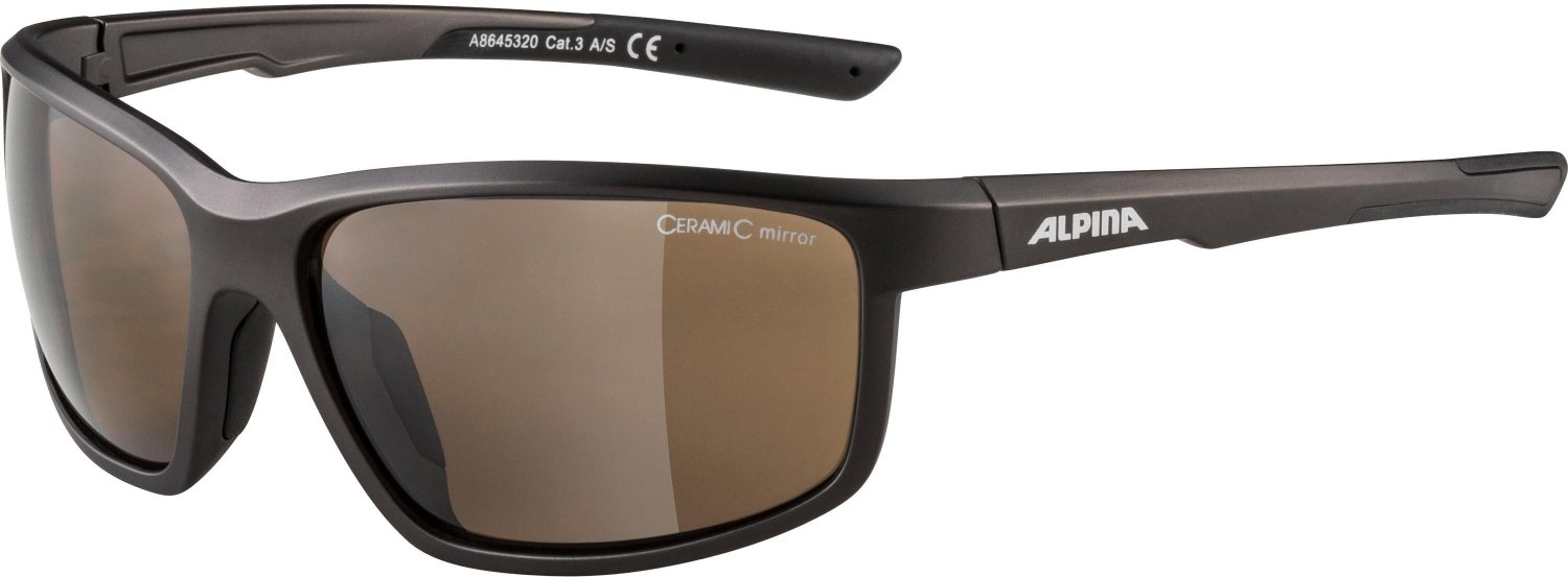 Очки велосипедные Alpina Defey, солнцезащитные, Tin Matt-Black /Brown Mirror, A8645320