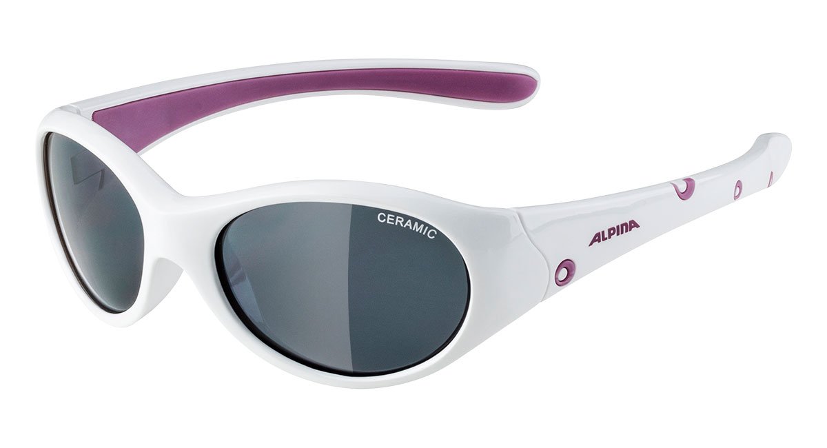 Очки велосипедные Alpina Flexxy Girl, солнцезащитные, детские, White-Purple/Pink Mirror, A84943_12