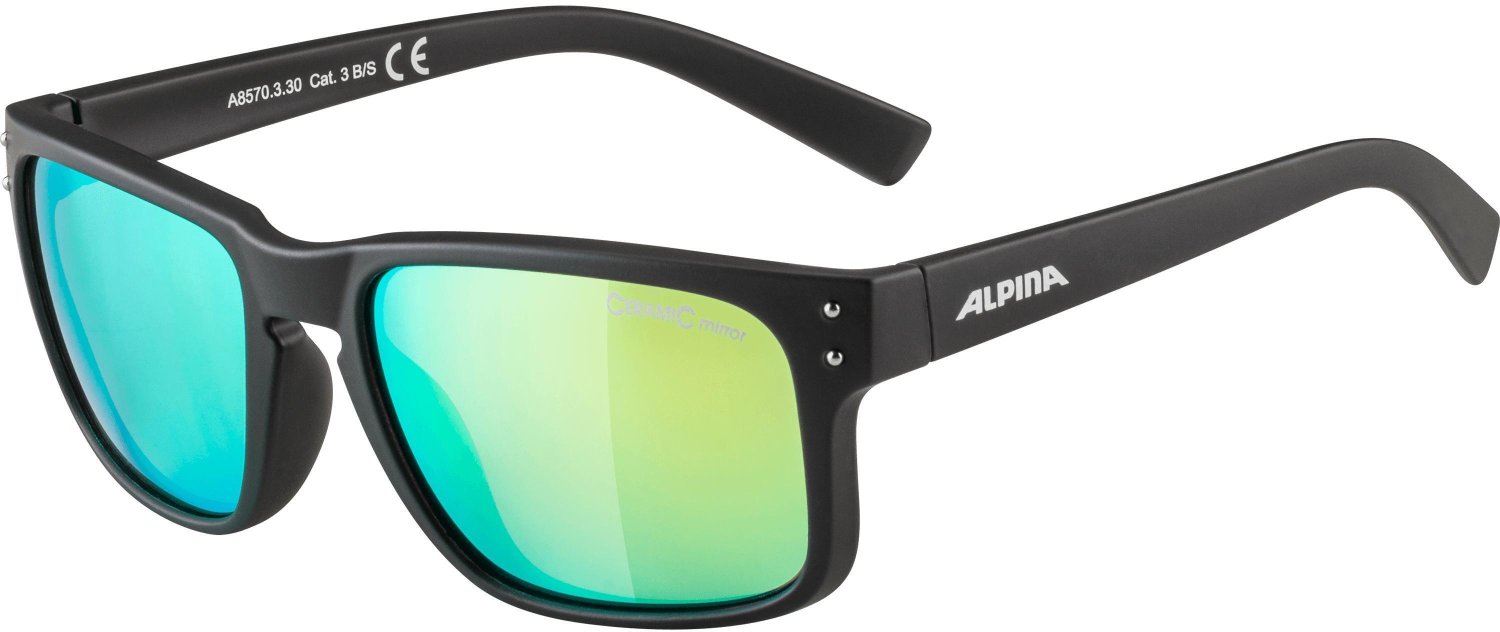 Очки велосипедные Alpina Kosmic, солнцезащитные, Black Matt/Neon Yellow Mirror, A8570330 очки велосипедные alpina kosmic солнцезащитные nightblue matt a8570381