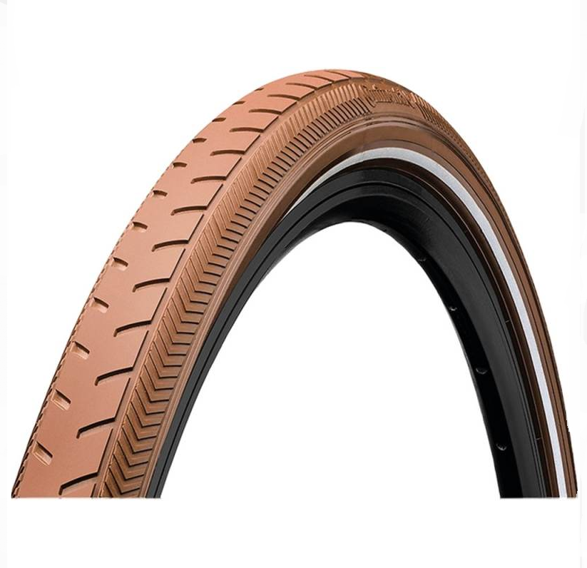 

Велопокрышка Continental Ride City, 28 x 1 3/8 x 1 5/8, (37-622), Reflex, ExtraPuncture Belt, E25, коричневый, 101604