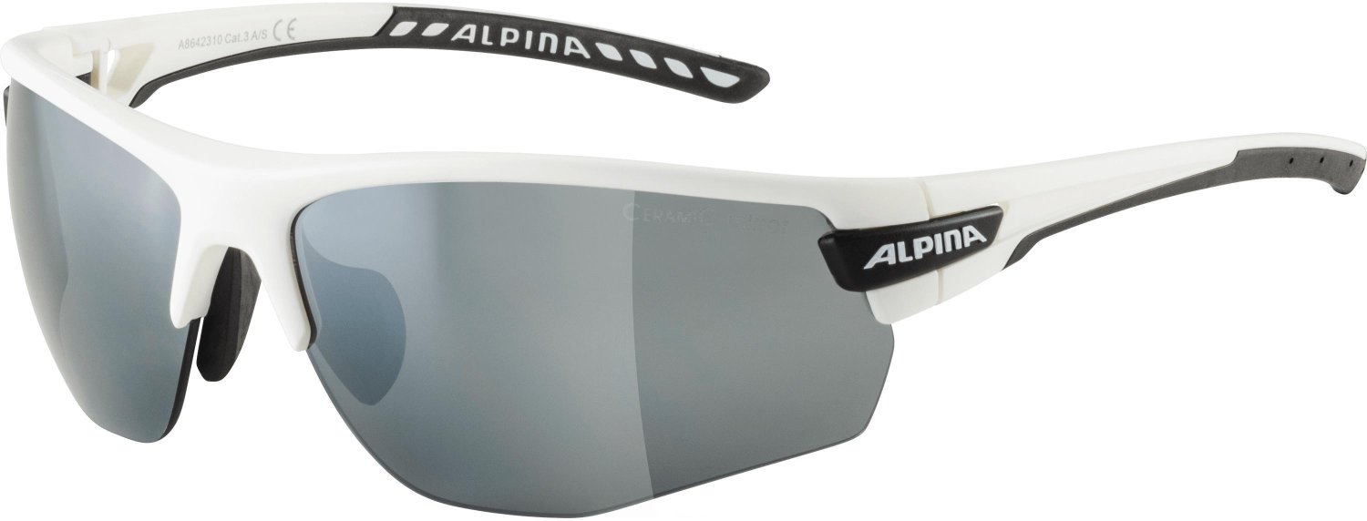 Очки велосипедные Alpina Tri-Scray 2.0 HR, White Matt-Black/Black Mirror+Clear+Orange Mirror, A8642310