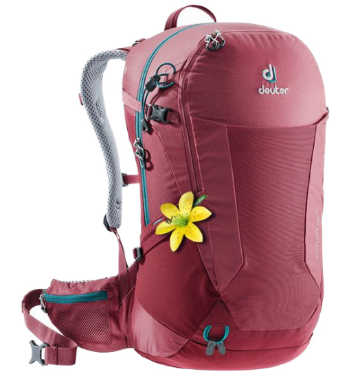 Велорюкзак Deuter Futura SL, женский, 26 л, cardinal-cranberry, 3400418_5526 велорюкзак deuter xv 2 sl 19 л женский cranberry aubergine 3850318 5005