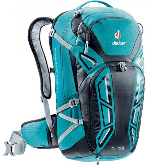 Велорюкзак Deuter Attack Tour, 28 л, petrol-black, 3200316_3705 велорюкзак deuter futura 22 отделение для мокрой одежды 52х32х24 22 л бирюзовый 34204 3514