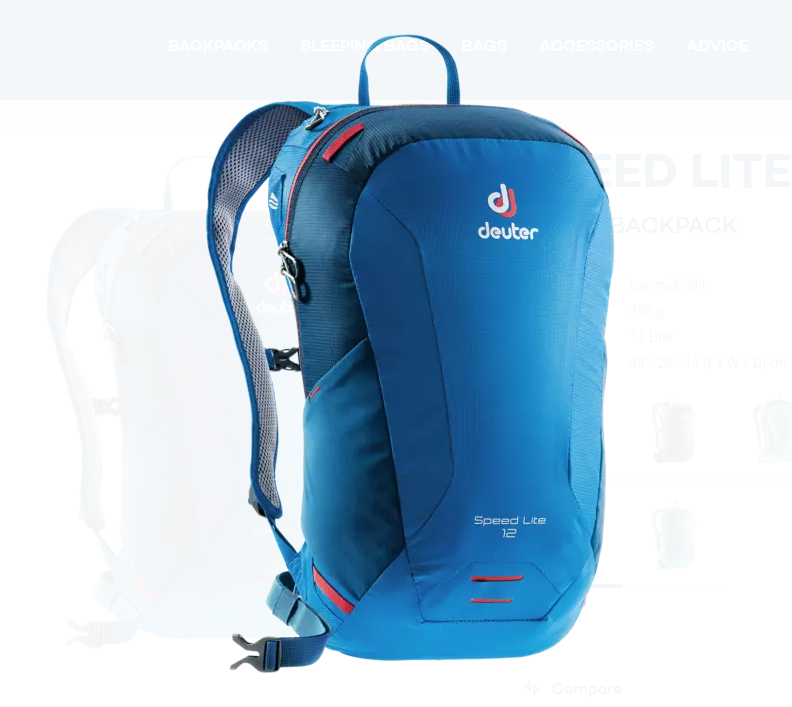 Велорюкзак Deuter Speed Lite, 12 л, Bay/Midnight, 3410019_3100