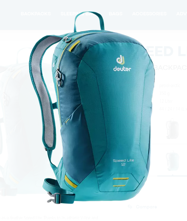 

Велорюкзак Deuter Speed Lite, 12 л, Petrol/Arctic, 3410019_3325