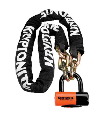 фото Замок велосипедный kryptonite new york chain, 1217 (12mm x 170cm), with evs4 disc 14mm, shackle, 2020