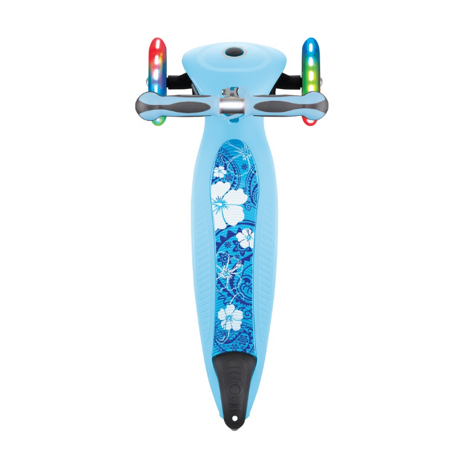 фото Самокат-трансформер globber go up deluxe fantasy lights, складной, трехколесный, детский, пастельно-голубой