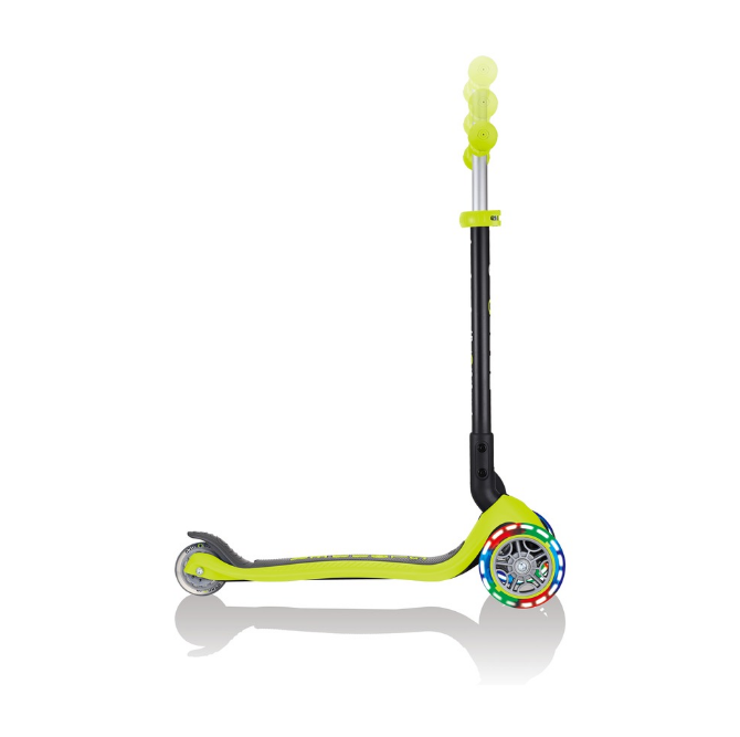 фото Самокат-трансформер globber go up foldable lights, складной, трехколесный, детский, светящиеся колеса, зеленый