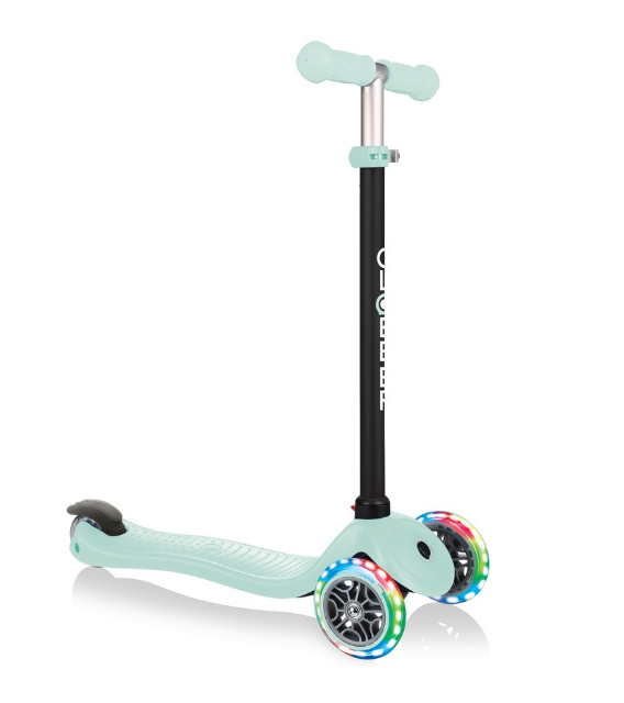фото Самокат-трансформер globber go up sporty lights, трехколесный, детский, светящиеся колеса, мятный