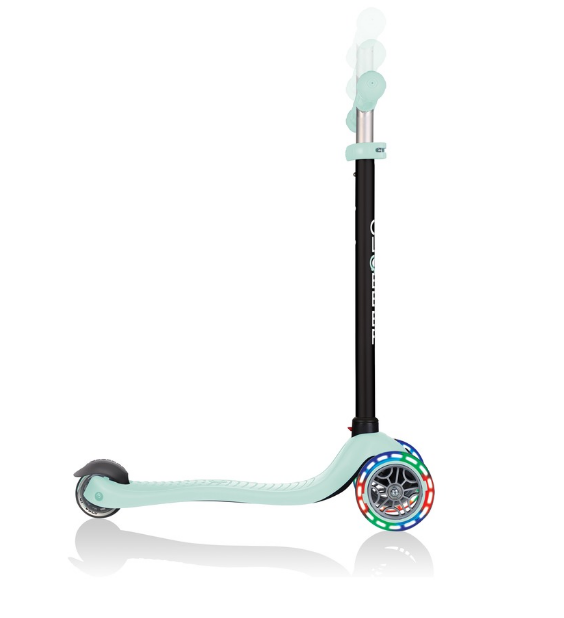 фото Самокат-трансформер globber go up sporty lights, трехколесный, детский, светящиеся колеса, мятный