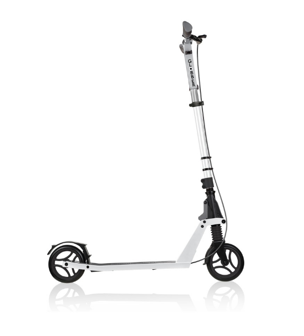 фото Самокат globber one k 165 br, складной, двухколесный, нагрузка до 100 кг, белый