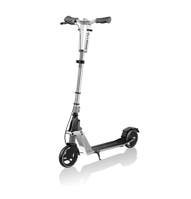 фото Самокат globber one k 165 br, складной, двухколесный, нагрузка до 100 кг, серебро