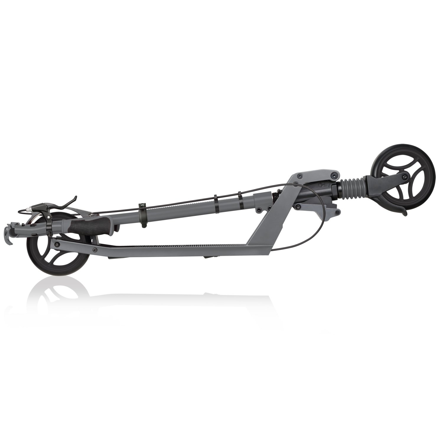 фото Самокат globber one k 165 br, складной, двухколесный, нагрузка до 100 кг, титаниум