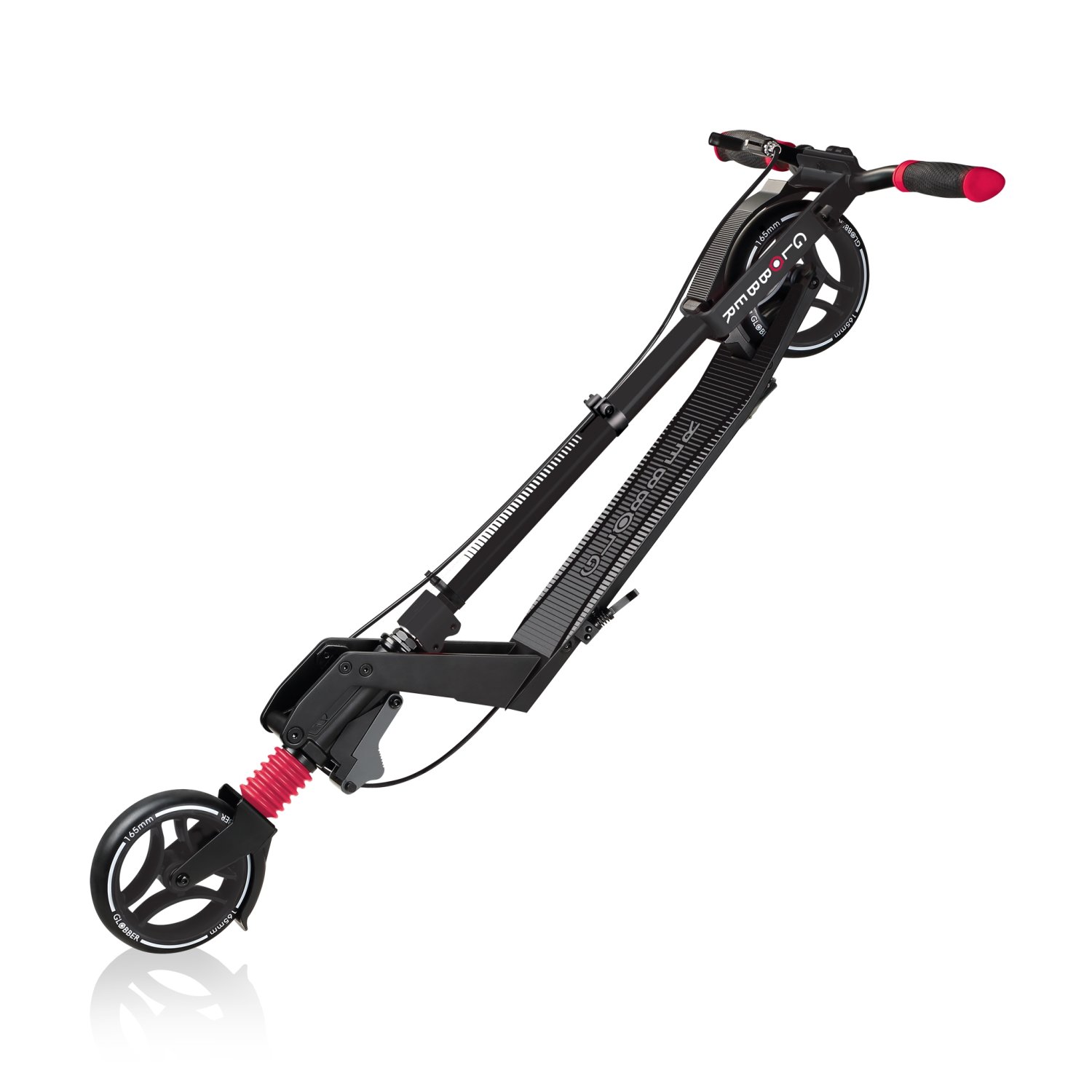 фото Самокат globber one k 165 br, складной, двухколесный, нагрузка до 100 кг, черный