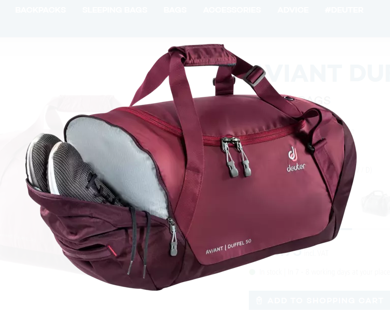 фото Рюкзак deuter aviant duffel, 50 л, maron-aubergine, 3520120_5543